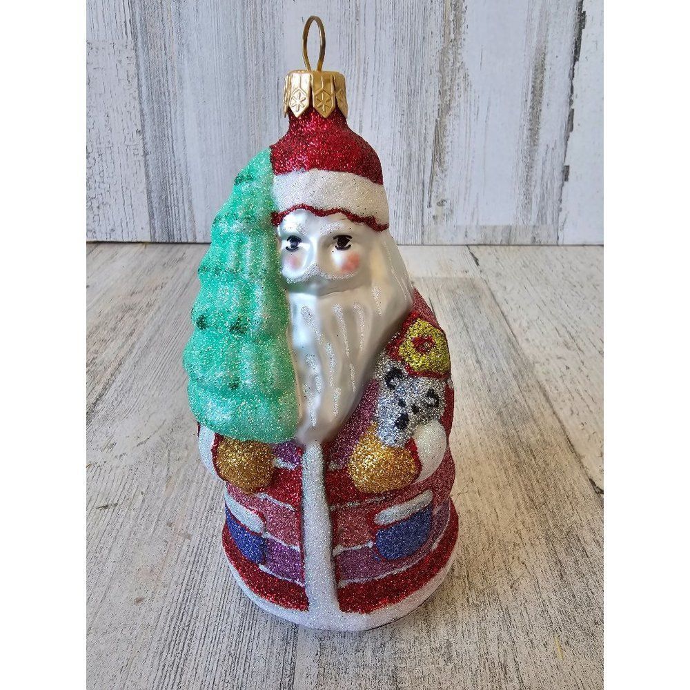 Glitter Santa tree ornament Xmas‎